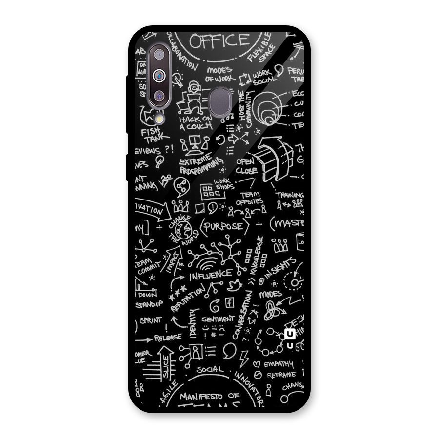 Anatomy Pattern Glass Back Case for Galaxy M30