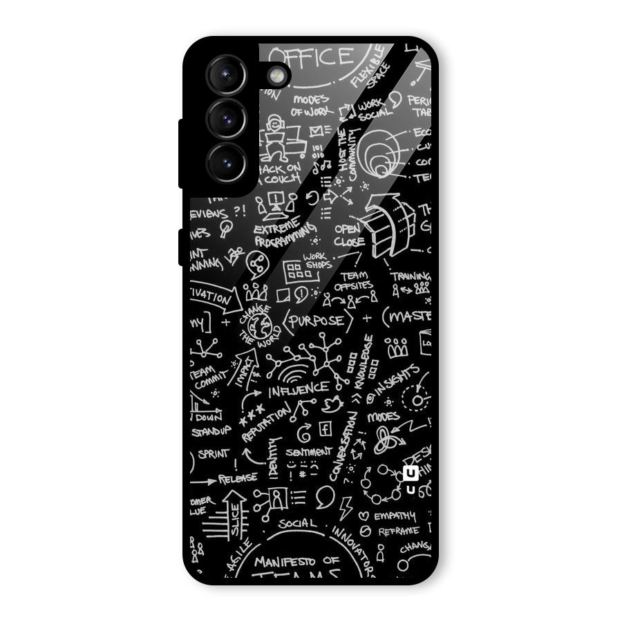 Anatomy Pattern Glass Back Case for Galaxy S21 Plus
