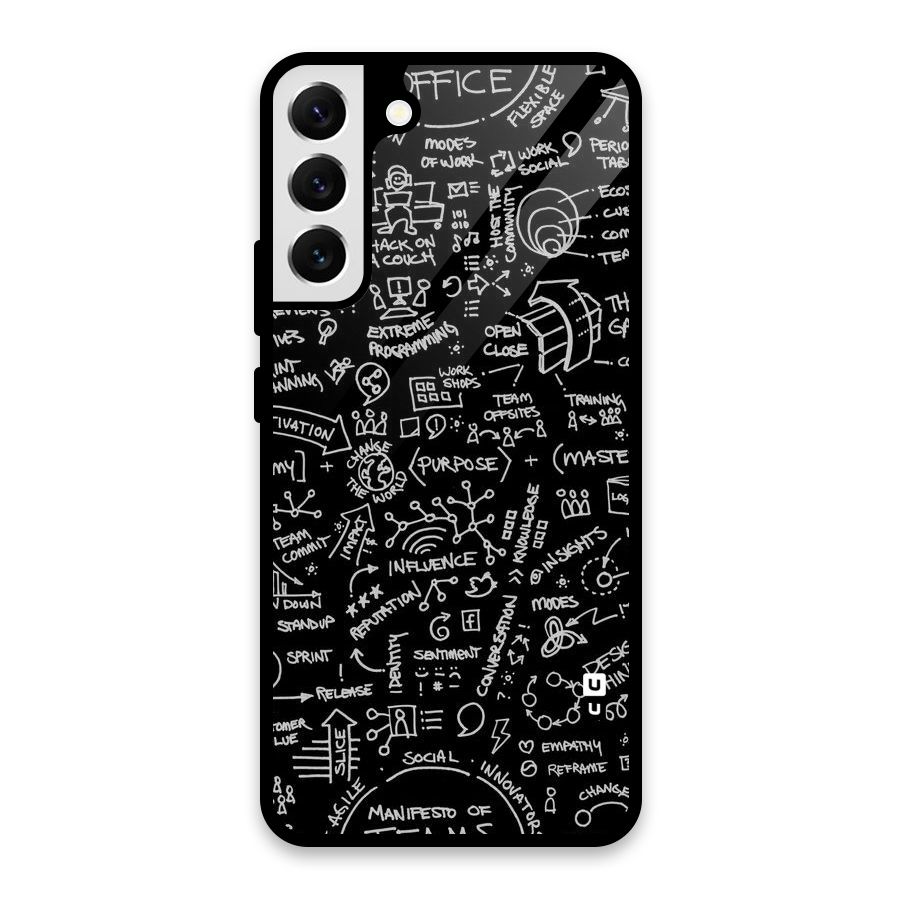 Anatomy Pattern Glass Back Case for Galaxy S22 Plus 5G