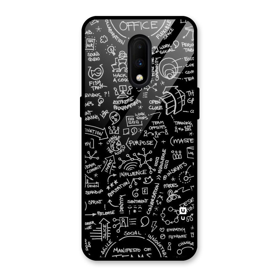 Anatomy Pattern Glass Back Case for OnePlus 7