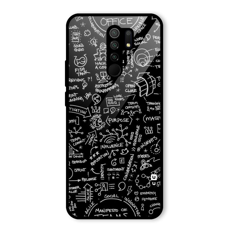 Anatomy Pattern Glass Back Case for Poco M2