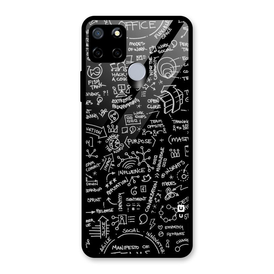 Anatomy Pattern Glass Back Case for Realme C12