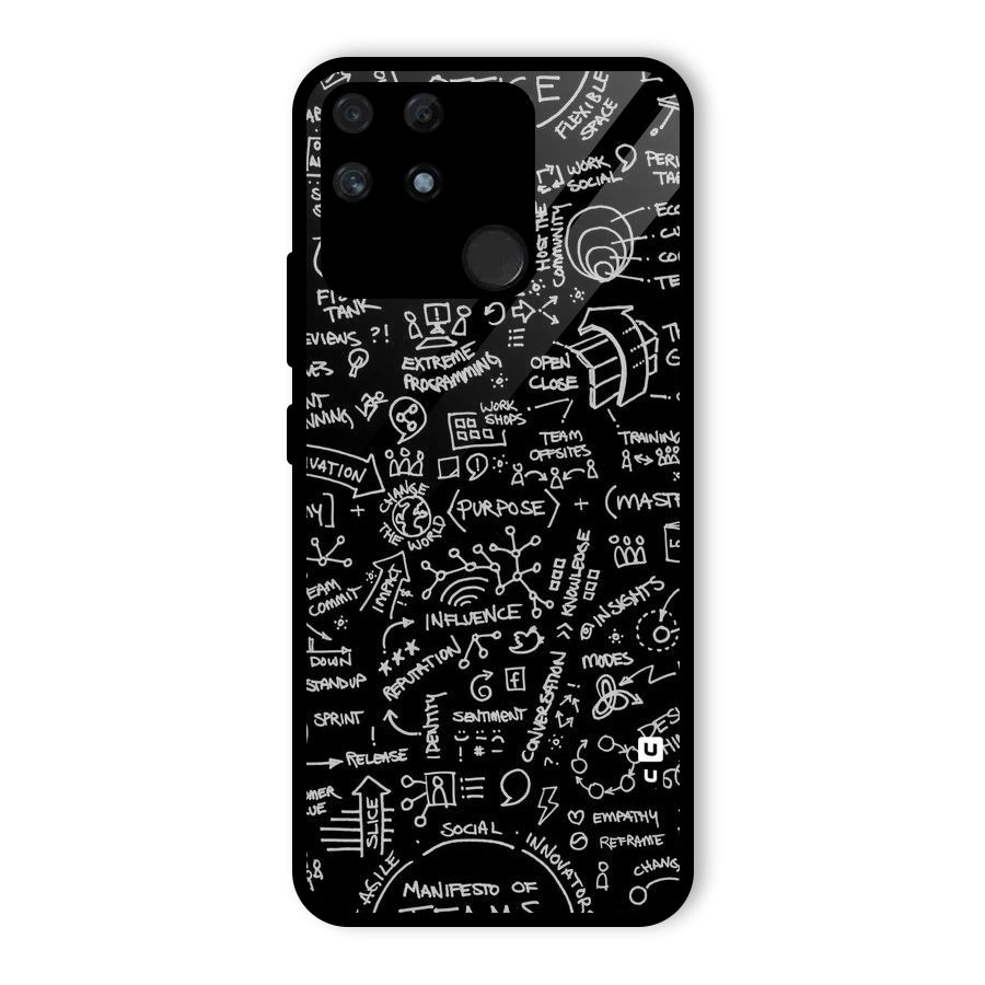 Anatomy Pattern Glass Back Case for Realme Narzo 50A