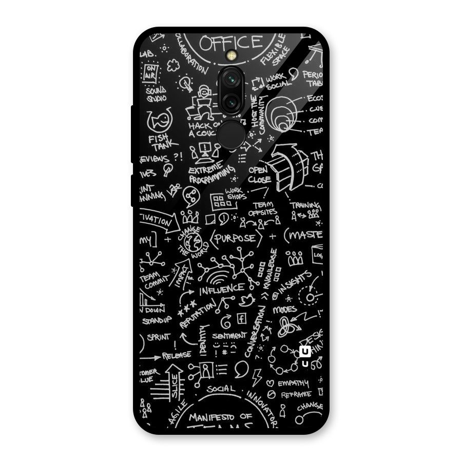 Anatomy Pattern Glass Back Case for Redmi 8