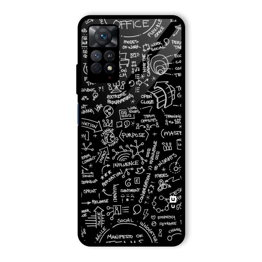 Anatomy Pattern Glass Back Case for Redmi Note 11 Pro