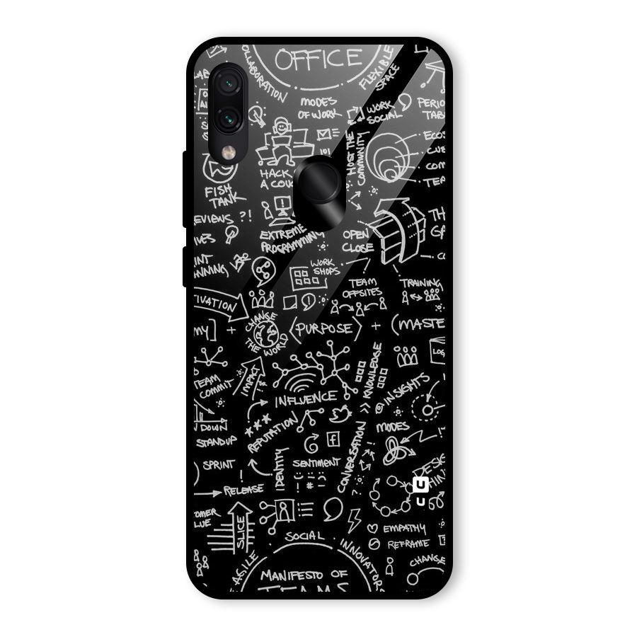 Anatomy Pattern Glass Back Case for Redmi Note 7 Pro