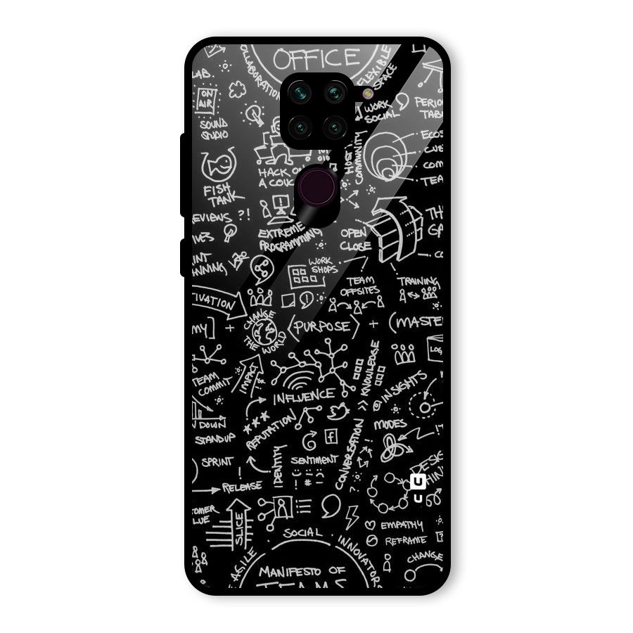 Anatomy Pattern Glass Back Case for Redmi Note 9