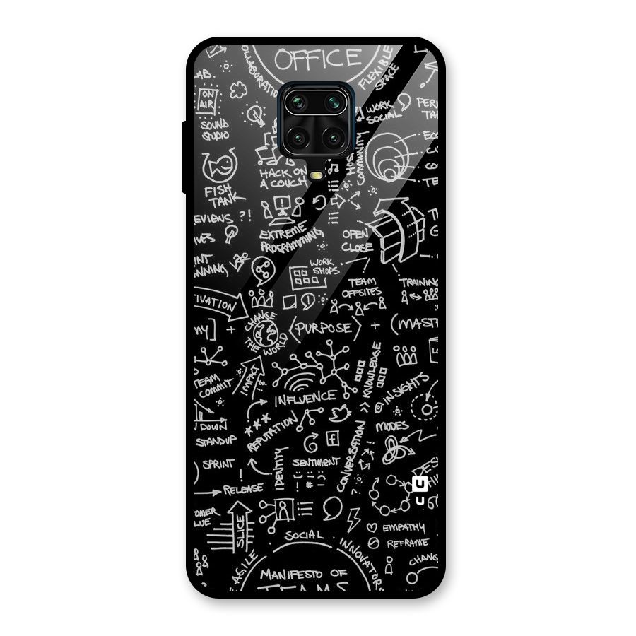 Anatomy Pattern Glass Back Case for Redmi Note 9 Pro
