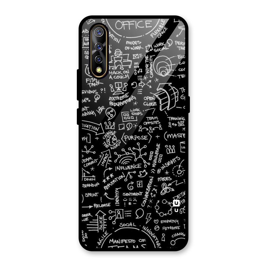 Anatomy Pattern Glass Back Case for Vivo S1