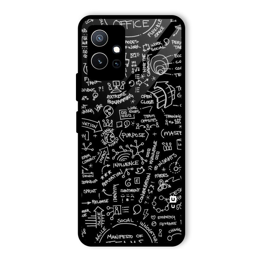 Anatomy Pattern Glass Back Case for Vivo T1 5G