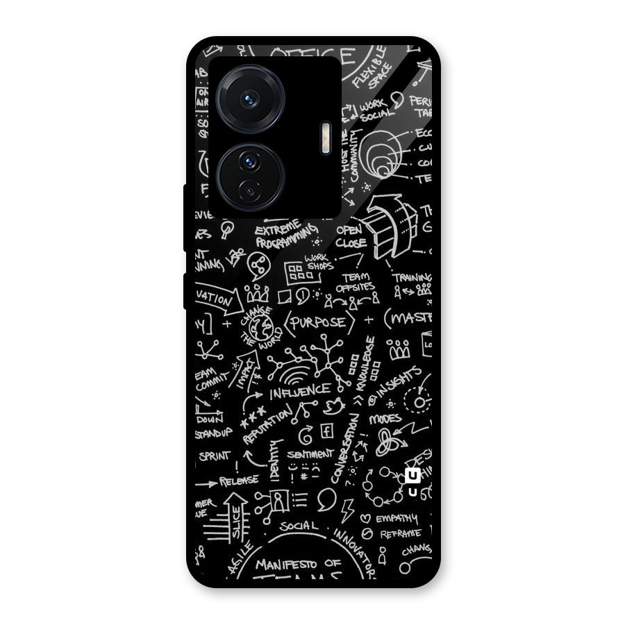 Anatomy Pattern Glass Back Case for Vivo T1 Pro