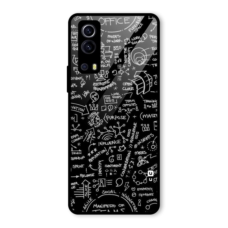 Anatomy Pattern Glass Back Case for Vivo iQOO Z3