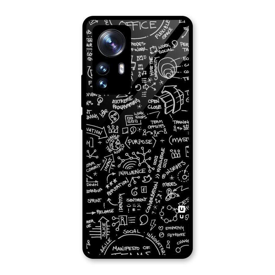 Anatomy Pattern Glass Back Case for Xiaomi 12 Pro