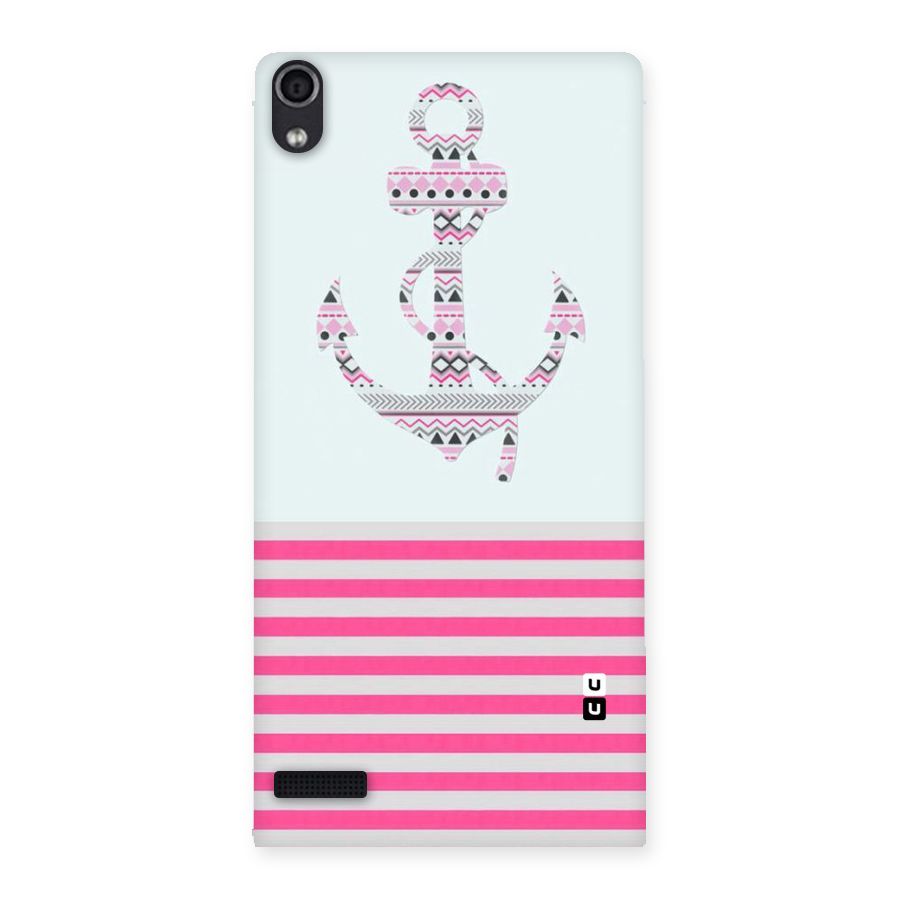 Anchor Design Stripes Back Case for Ascend P6