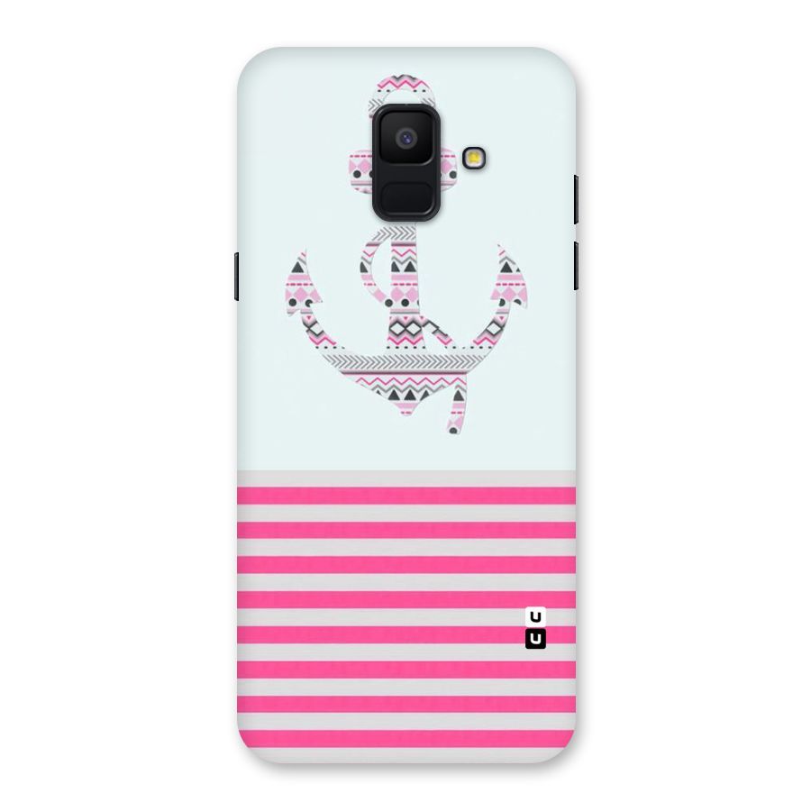 Anchor Design Stripes Back Case for Galaxy A6 (2018)
