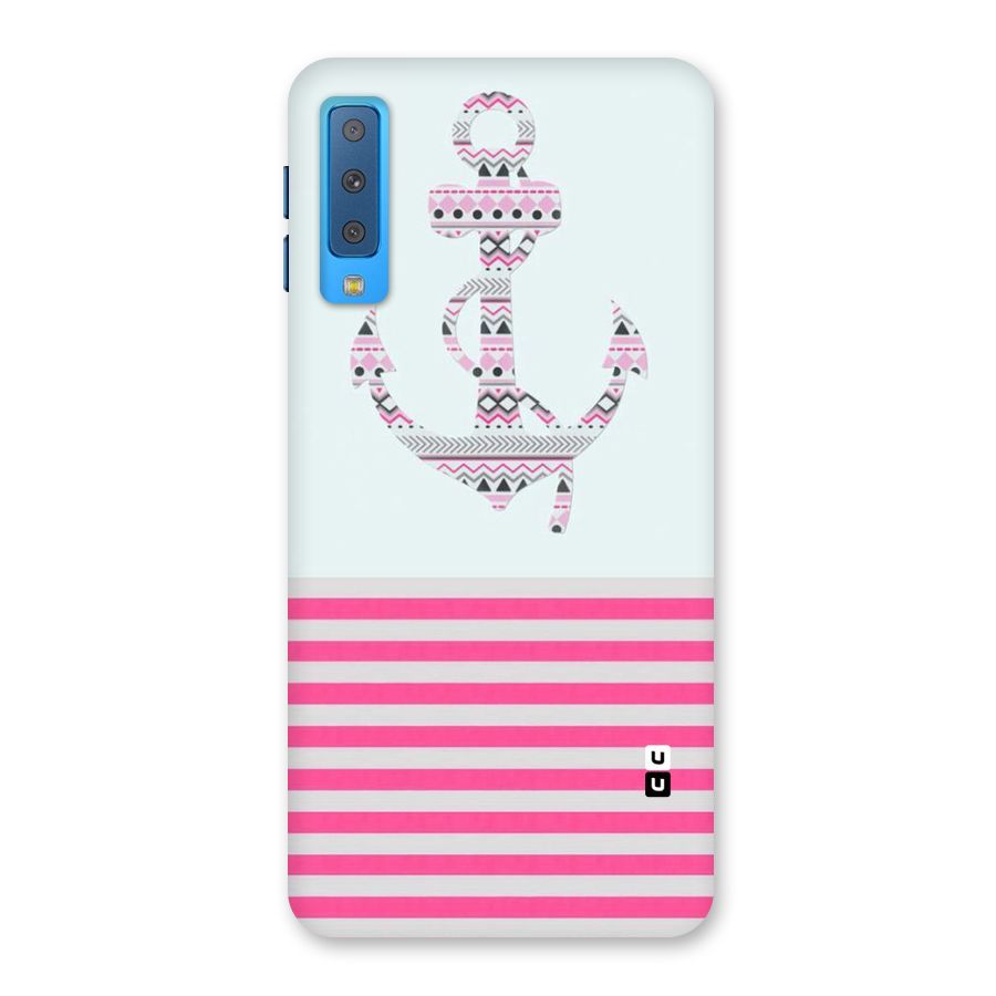 Anchor Design Stripes Back Case for Galaxy A7 (2018)
