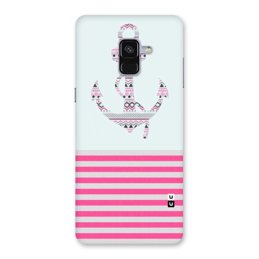 Anchor Design Stripes Back Case for Galaxy A8 Plus