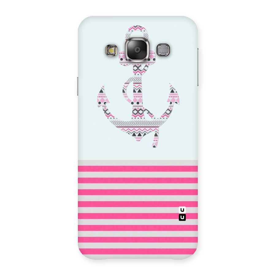 Anchor Design Stripes Back Case for Galaxy E7