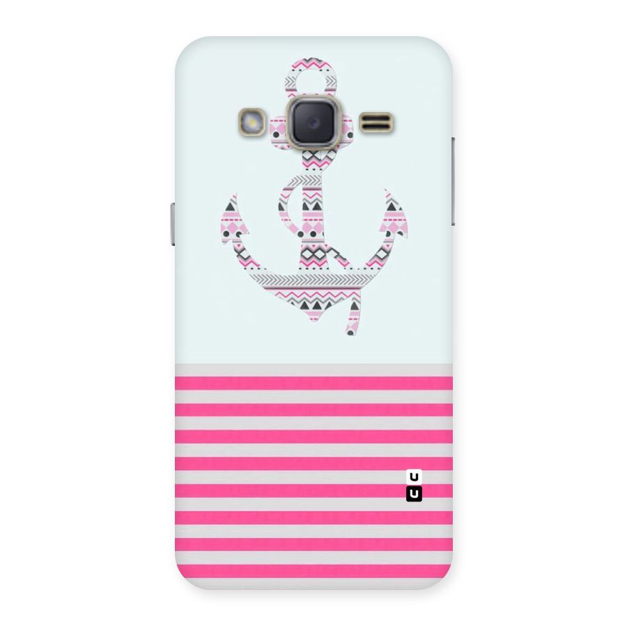 Anchor Design Stripes Back Case for Galaxy J2