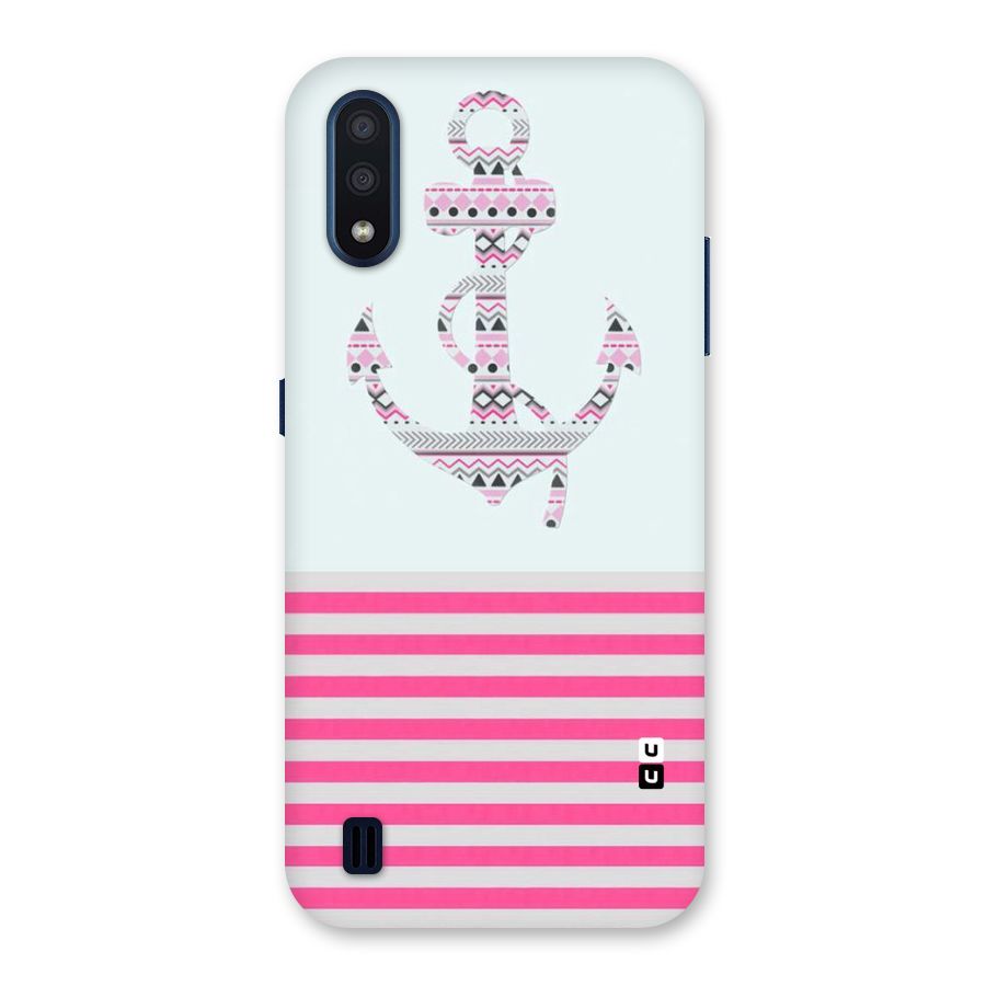 Anchor Design Stripes Back Case for Galaxy M01