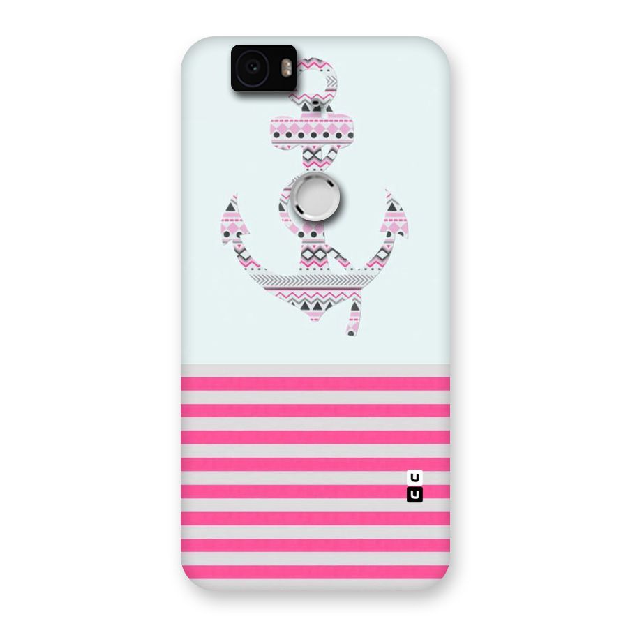 Anchor Design Stripes Back Case for Google Nexus-6P