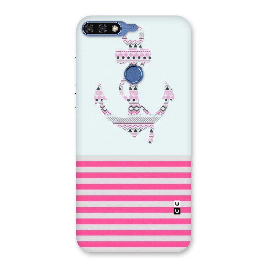 Anchor Design Stripes Back Case for Honor 7C