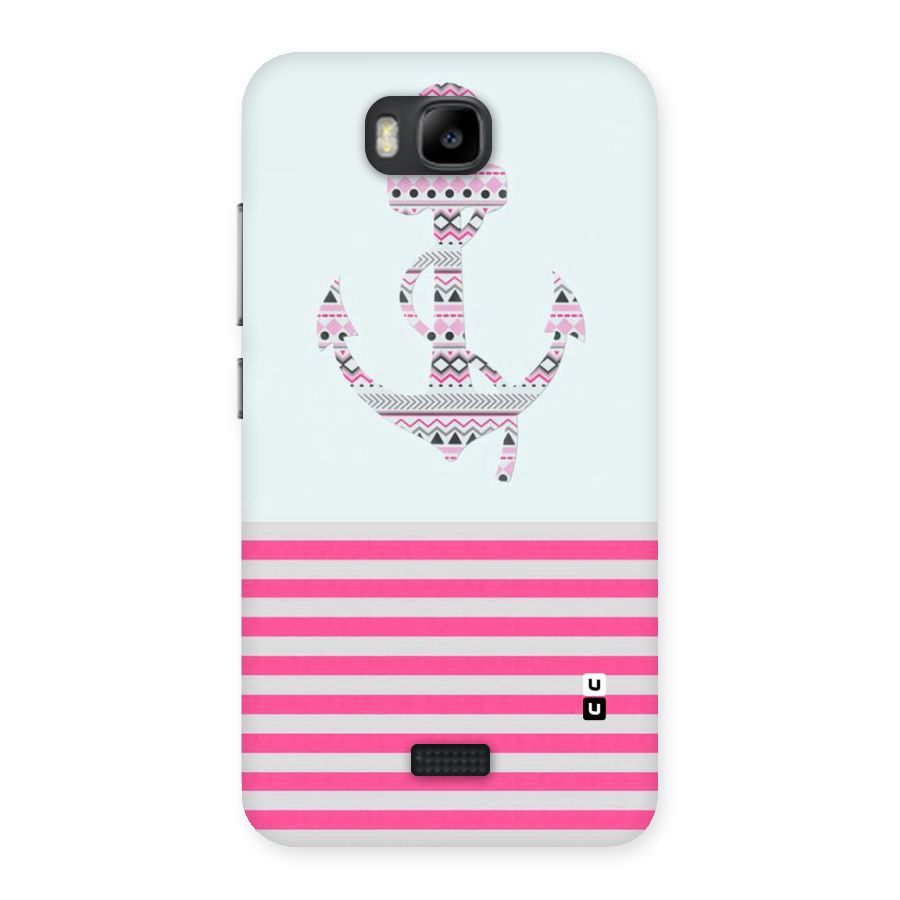 Anchor Design Stripes Back Case for Honor Bee