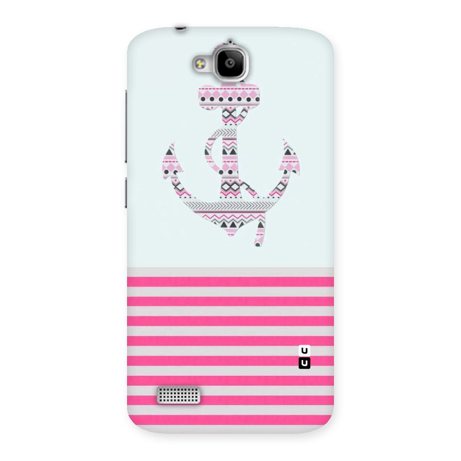 Anchor Design Stripes Back Case for Honor Holly