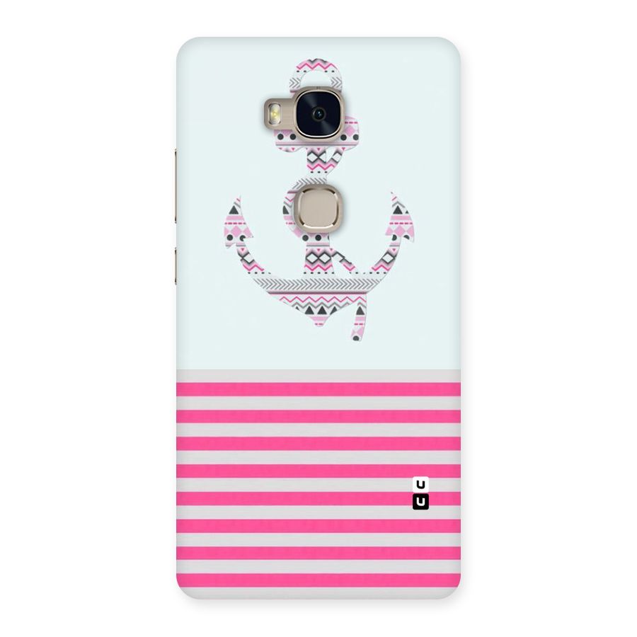 Anchor Design Stripes Back Case for Huawei Honor 5X