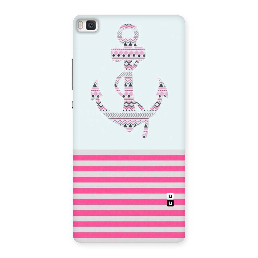 Anchor Design Stripes Back Case for Huawei P8