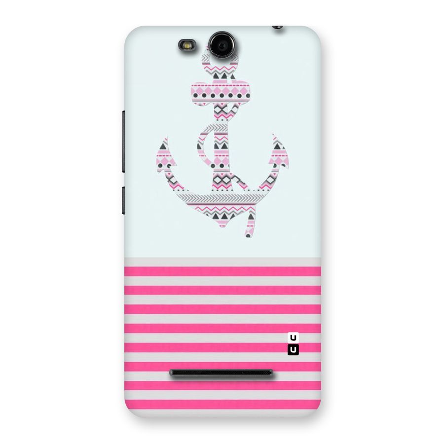 Anchor Design Stripes Back Case for Micromax Canvas Juice 3 Q392