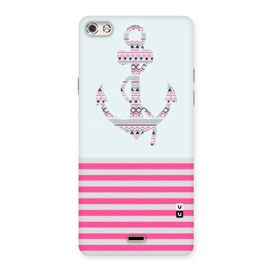Anchor Design Stripes Back Case for Micromax Canvas Silver 5