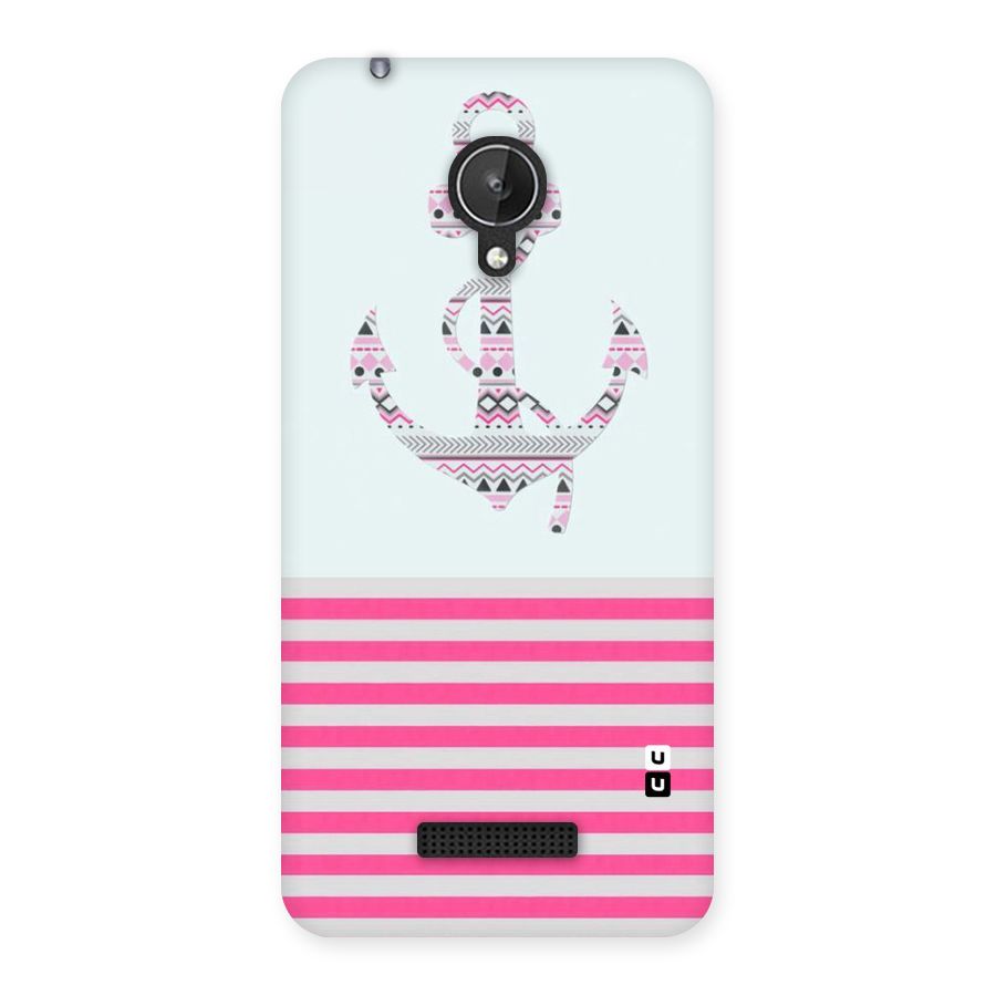 Anchor Design Stripes Back Case for Micromax Canvas Spark Q380