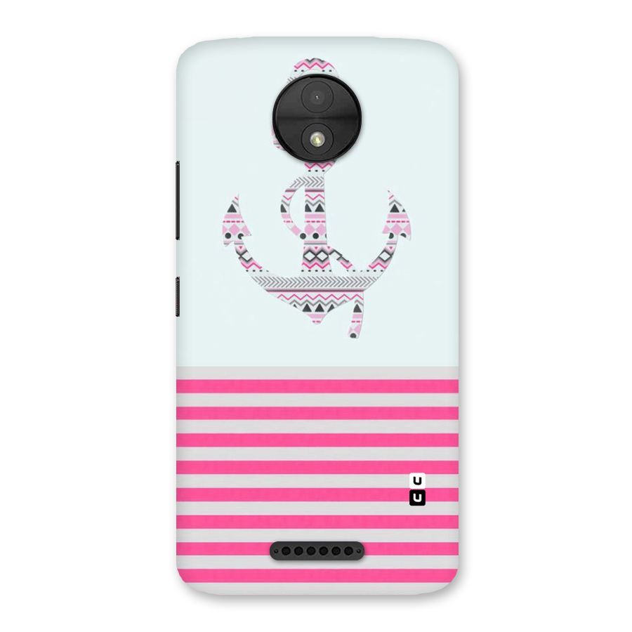 Anchor Design Stripes Back Case for Moto C
