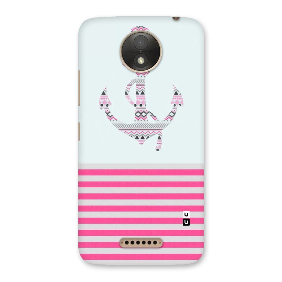 Anchor Design Stripes Back Case for Moto C Plus