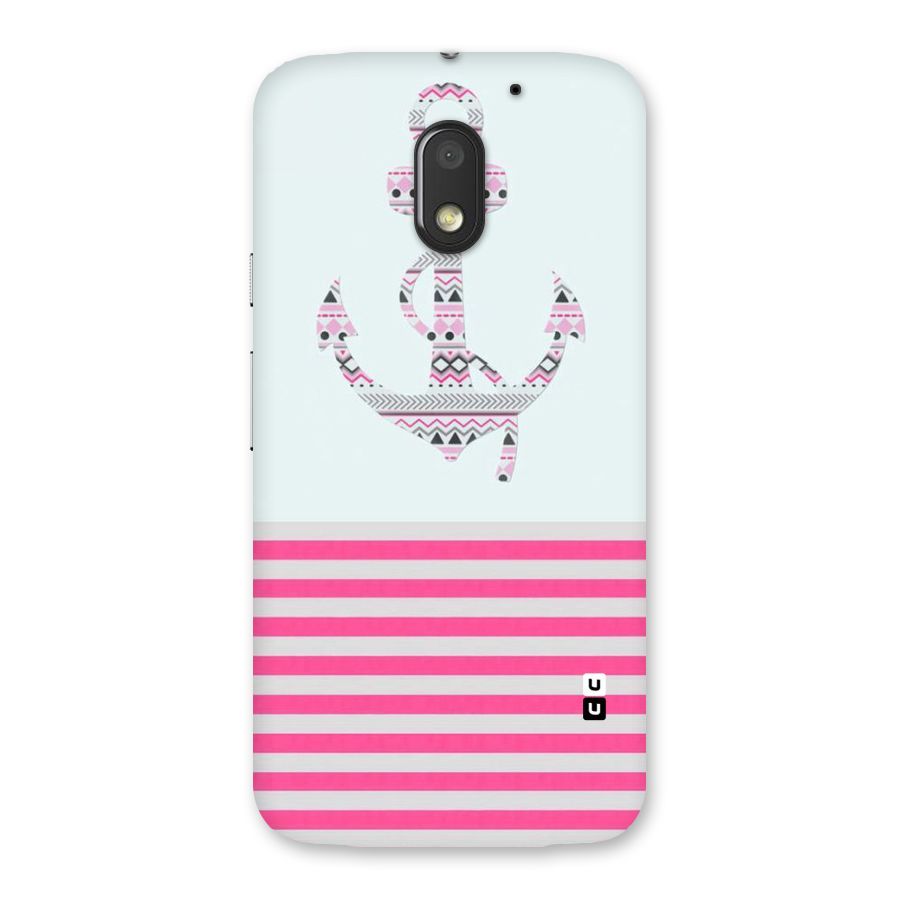 Anchor Design Stripes Back Case for Moto E3 Power
