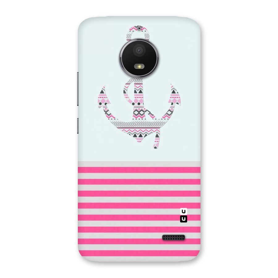 Anchor Design Stripes Back Case for Moto E4