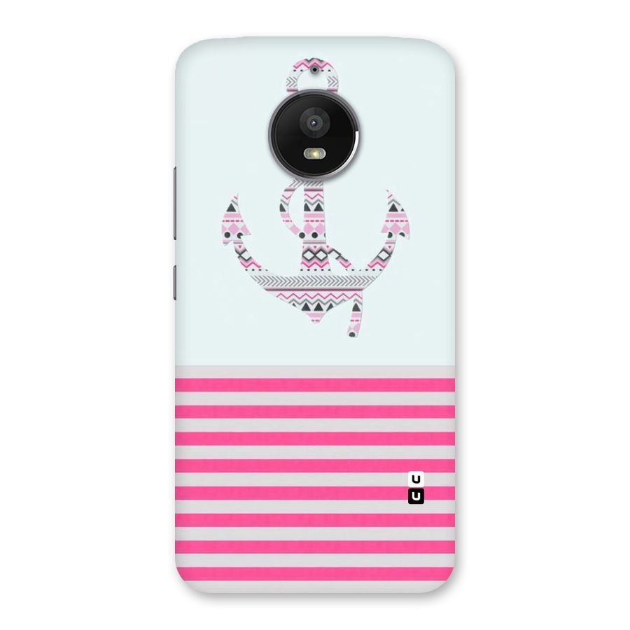 Anchor Design Stripes Back Case for Moto E4 Plus