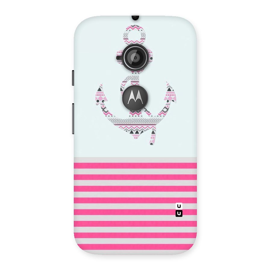 Anchor Design Stripes Back Case for Moto E 2nd Gen