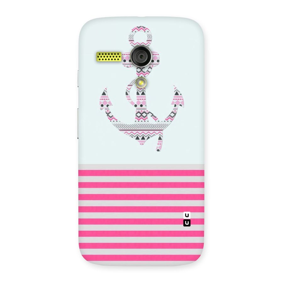 Anchor Design Stripes Back Case for Moto G