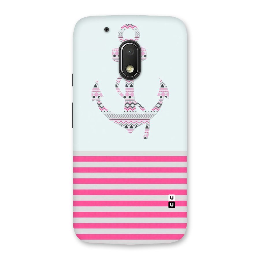 Anchor Design Stripes Back Case for Moto G4 Play