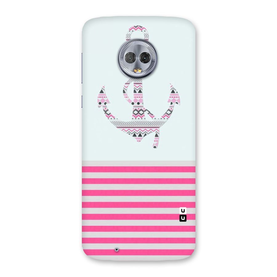 Anchor Design Stripes Back Case for Moto G6