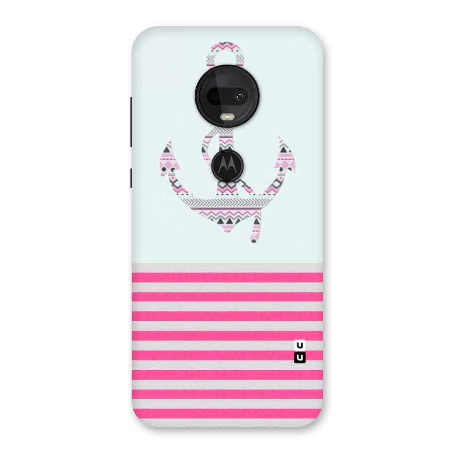 Anchor Design Stripes Back Case for Moto G7