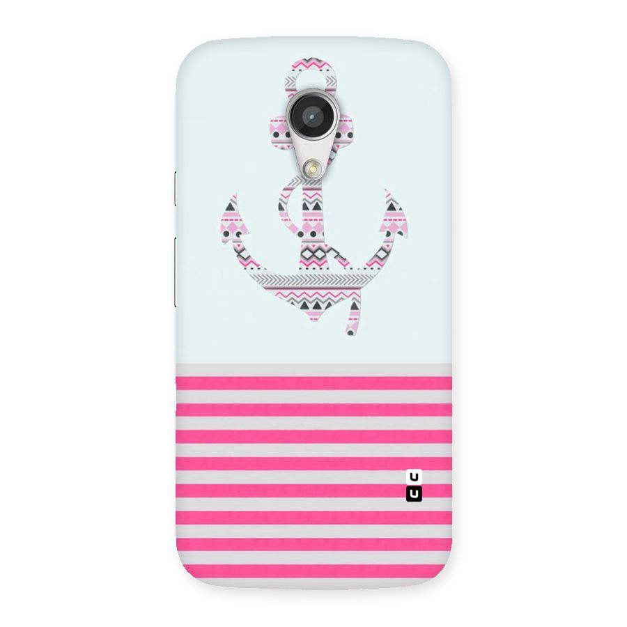 Anchor Design Stripes Back Case for Moto G 2nd Gen