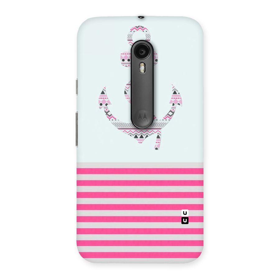 Anchor Design Stripes Back Case for Moto G Turbo