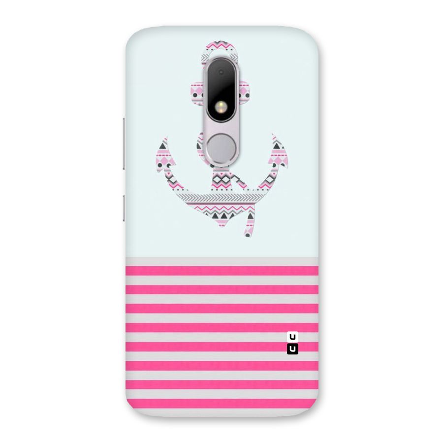 Anchor Design Stripes Back Case for Moto M