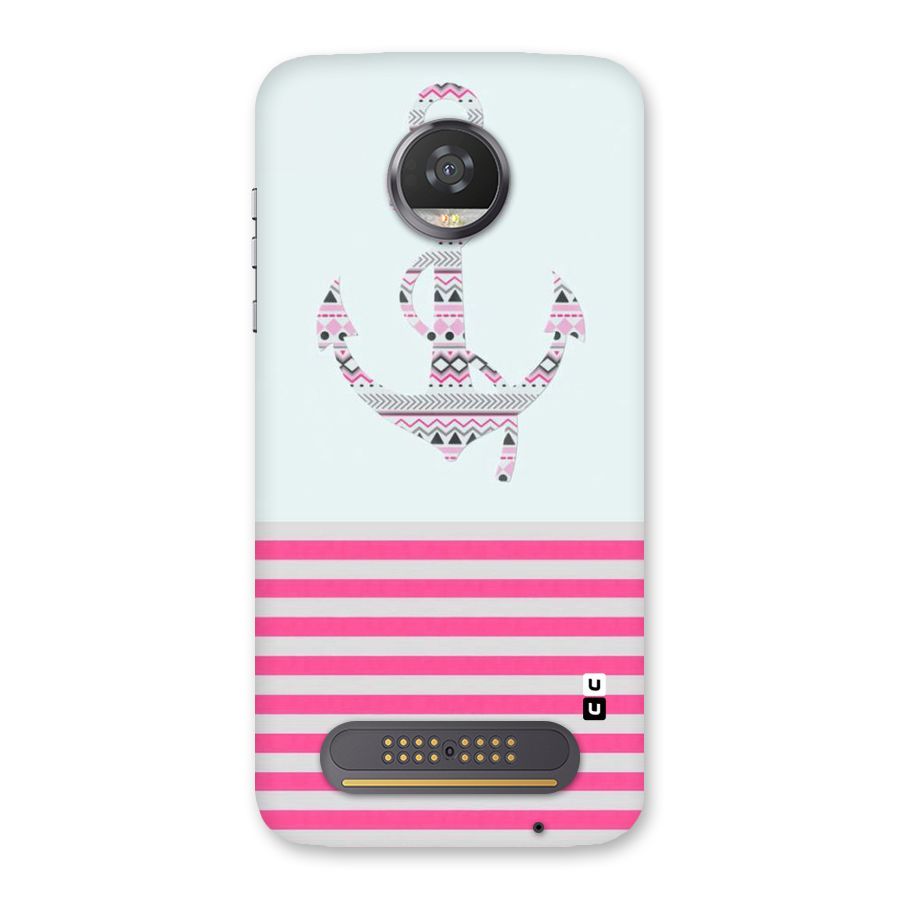 Anchor Design Stripes Back Case for Moto Z2 Play