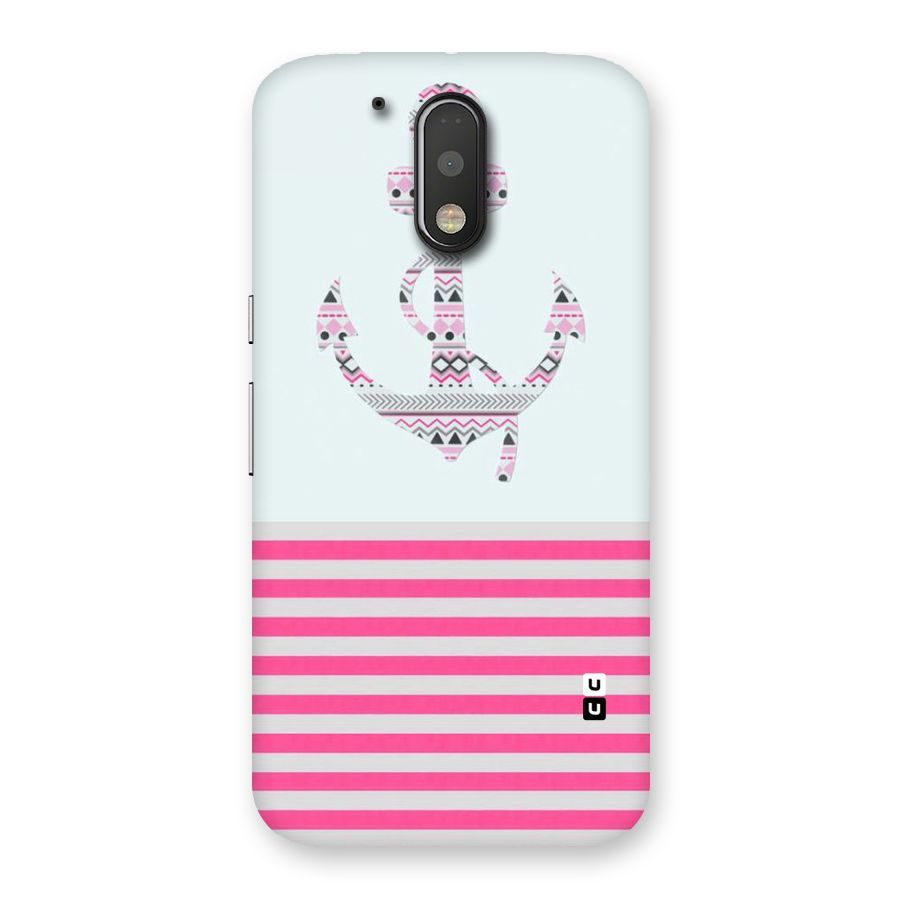 Anchor Design Stripes Back Case for Motorola Moto G4