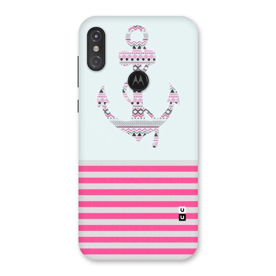 Anchor Design Stripes Back Case for Motorola One Power