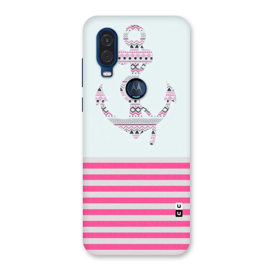 Anchor Design Stripes Back Case for Motorola One Vision